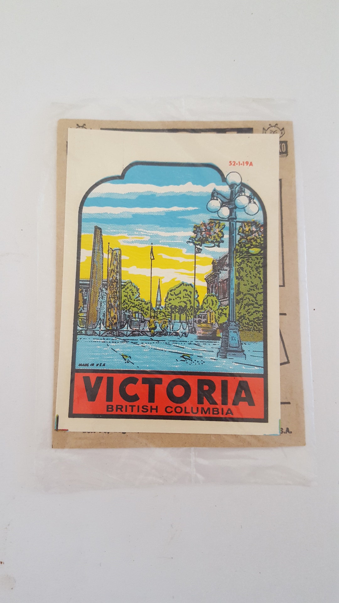 Vintage Victoria BC Canada Wet Transfer Decal IMPKO Style Etsy