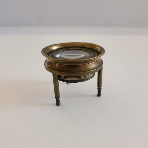 Vintage possibly antique early 1900's adjustable loupe with unknown magnification, good condition made of brass