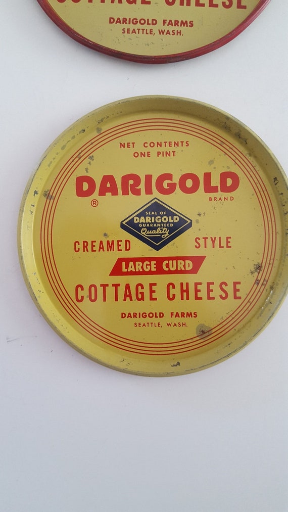 Vintage 1950 S Advertising Metal Lids For Darigold Farm Etsy