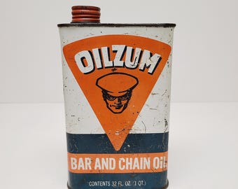 Vintage Oilzum Oil Can: 1950s Oswald Chauffeur, 1 Quart - Etsy