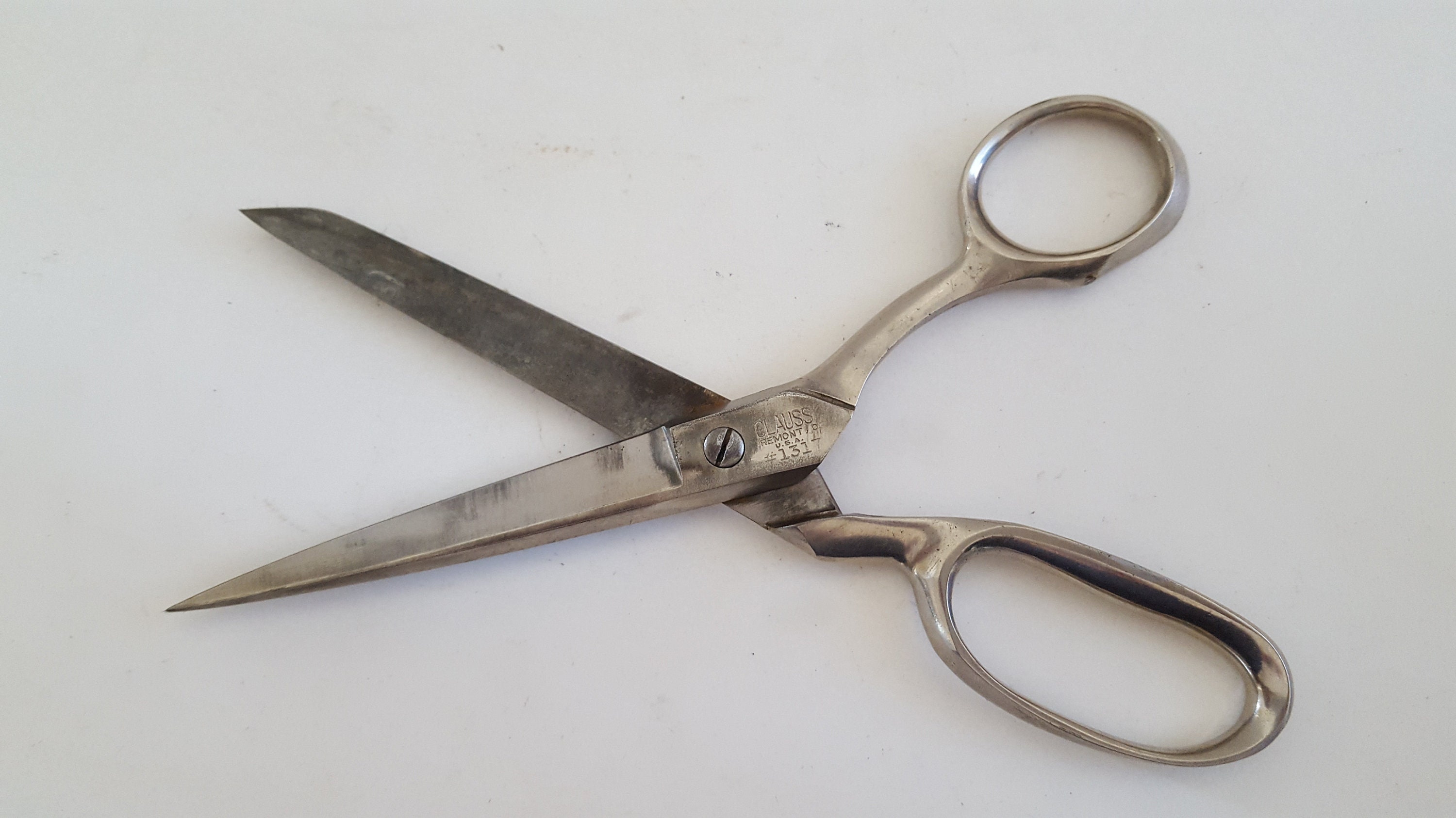 Antique 6 Clauss 4N Tailor's Scissors Fabric Shears Industrial