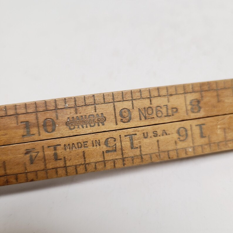 Early Ruler Like Tools Antique Early Union No.61p Boxwood Ruler, 4 Fold 24