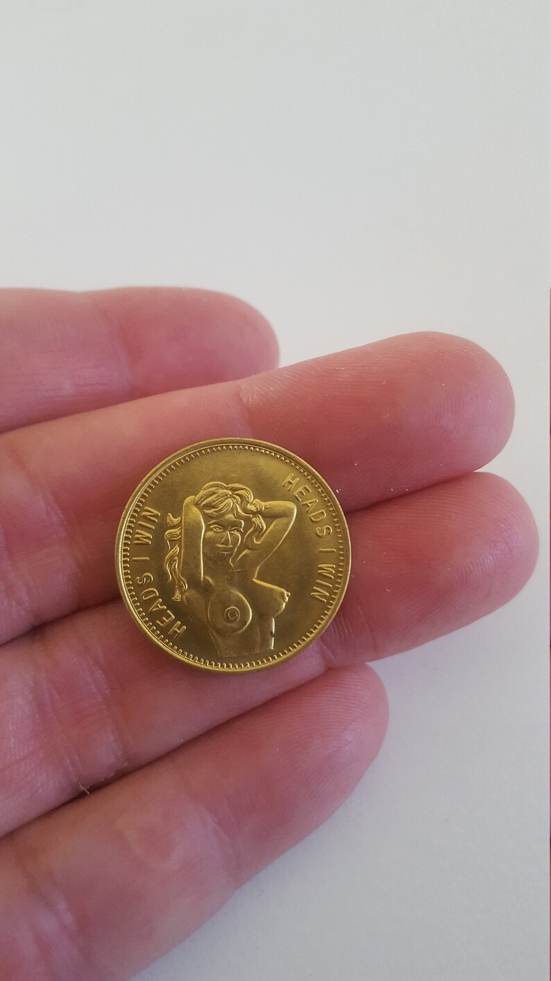 Vintage Heads I Win Tails You Lose Bar Game Coin Topless on Etsy
