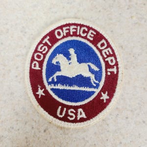 Vintage early 1960's Post Office Dept USA, Mail Carrier, postal employee, Post Rider, Pony Express used condition