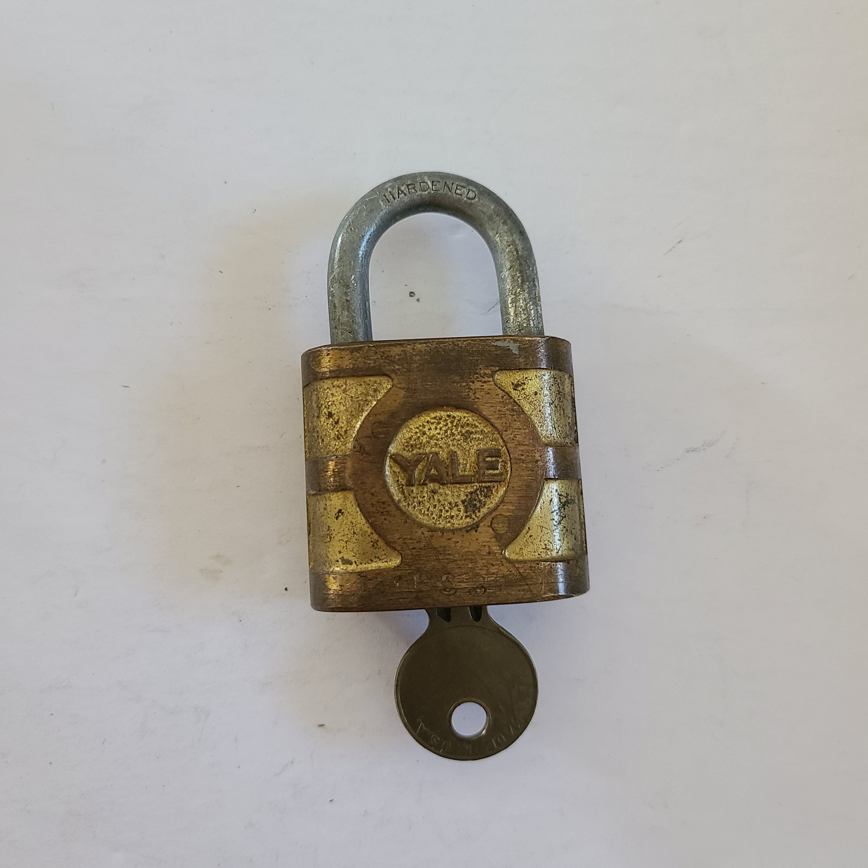 Rare Made For Briggs Yale Padlock Brass Lock With Key The Yale & Towne  MFG. Co
