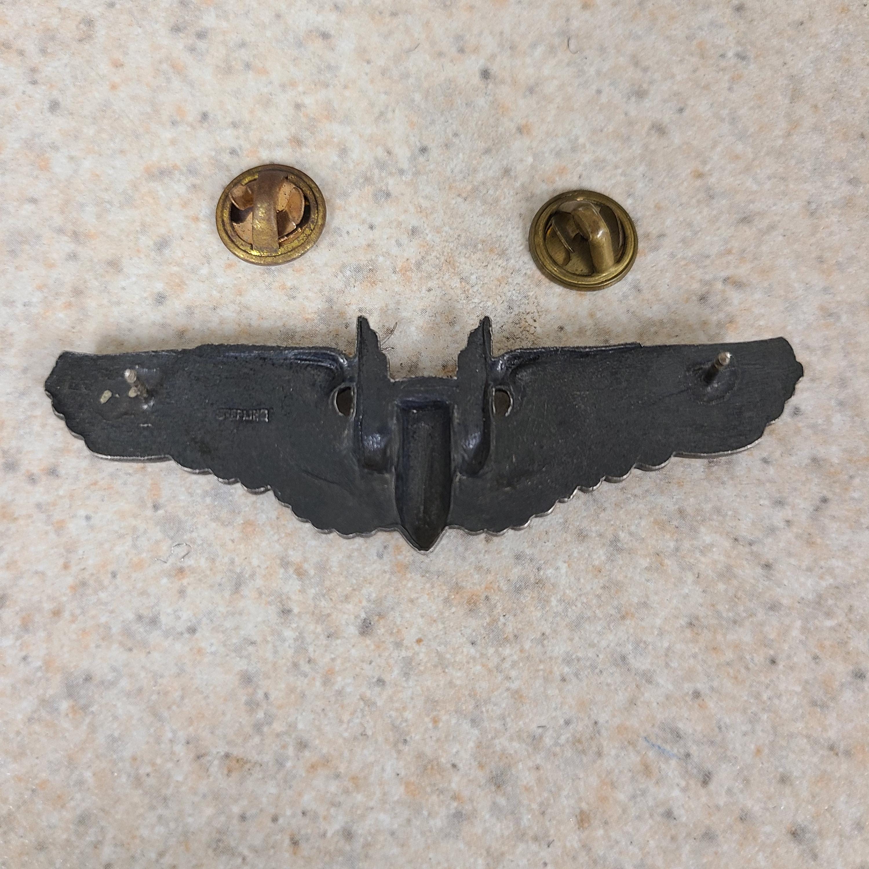 Vintage Circa 1943 WWII Era Sterling Silver U.S. Army Air Corps