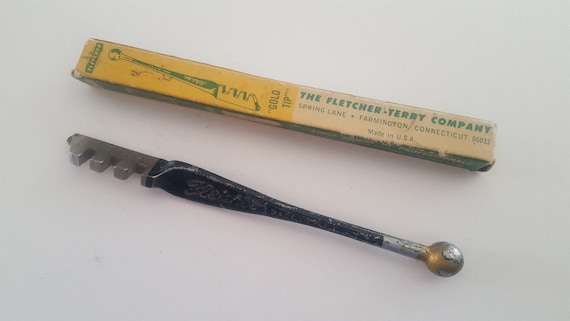 Vintage Fletcher Terry Company gold Tip Glass Cutter Used but