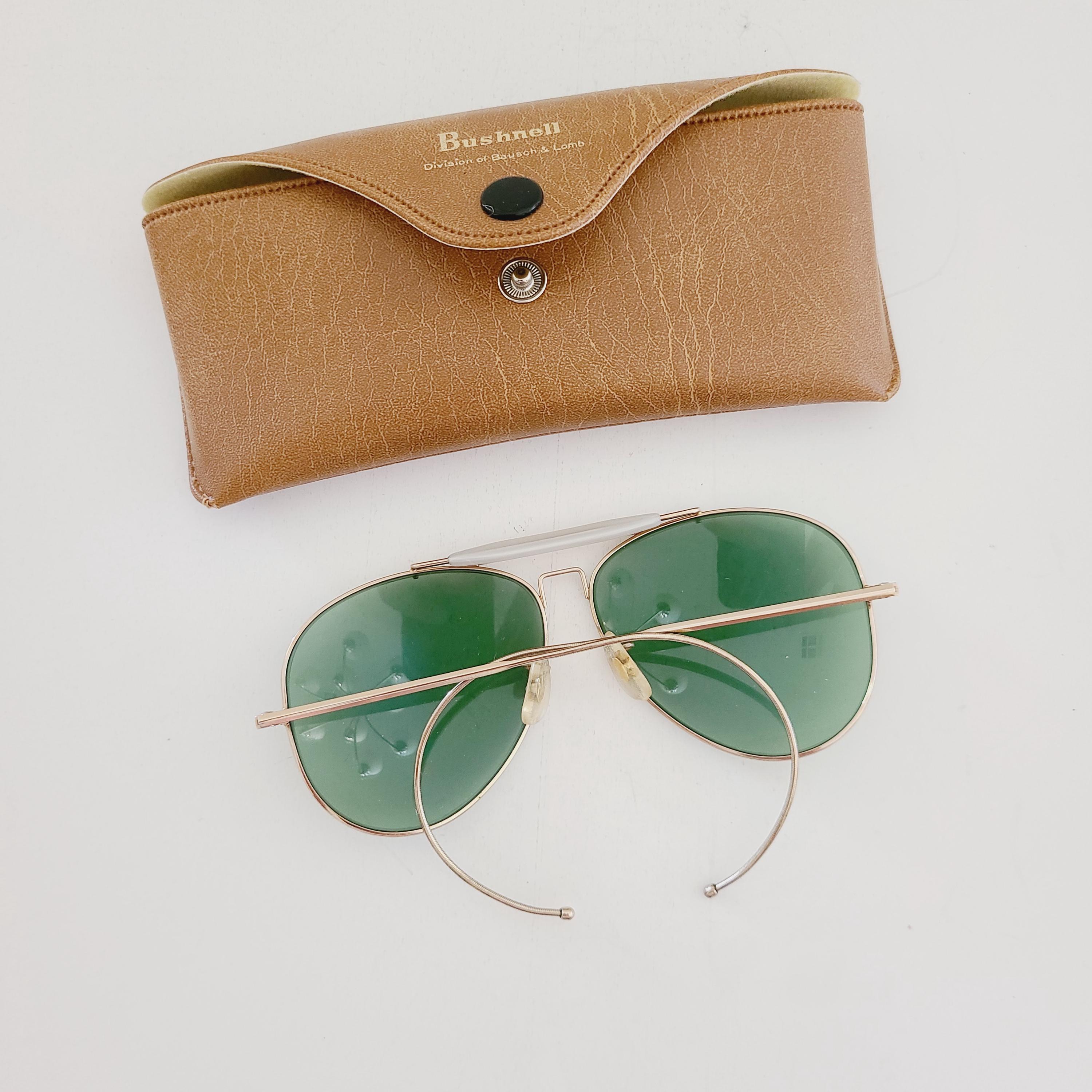 Vintage Bushnell Aviator Sunglasses: Bausch & Lomb Cable 