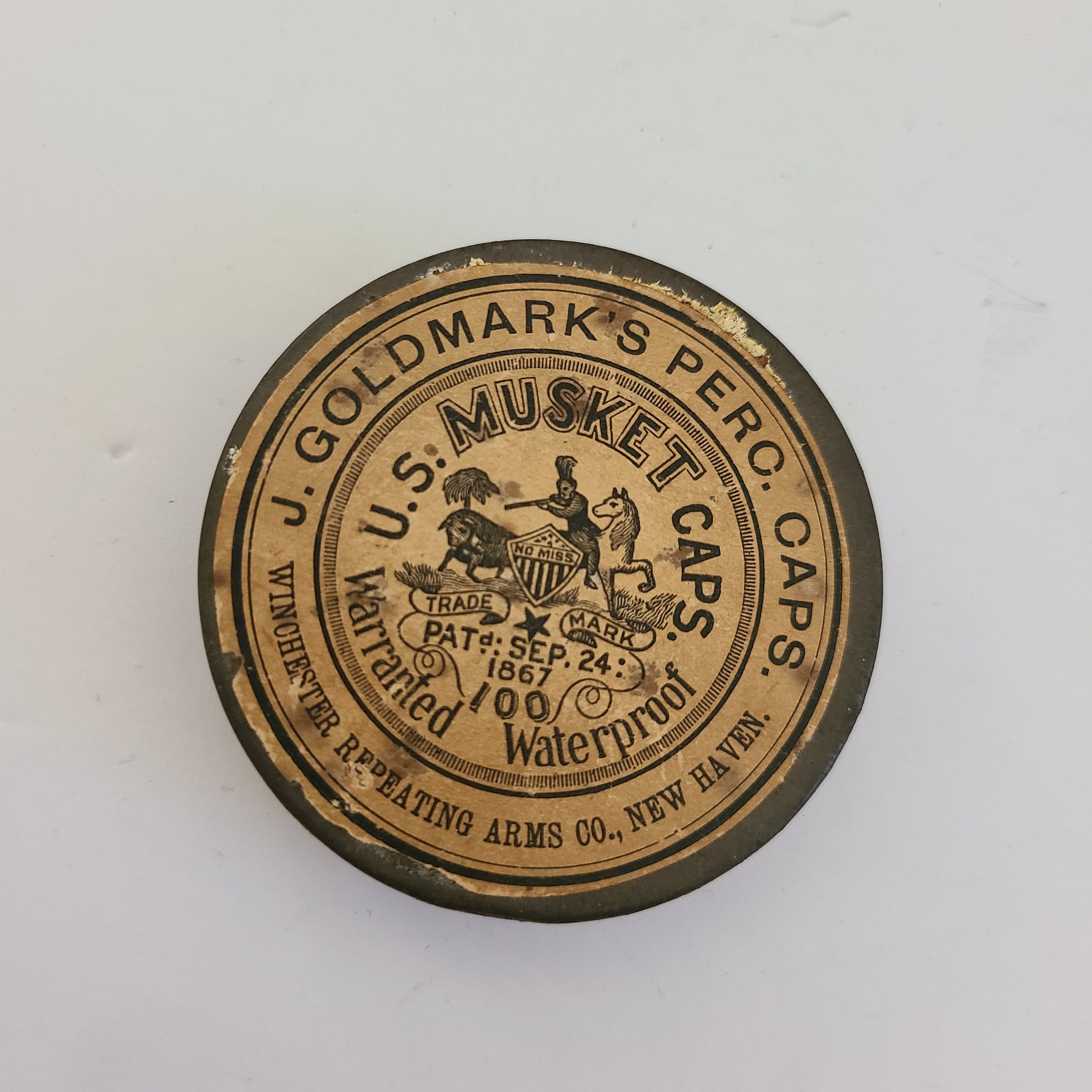通販 送料無料  Circa Antique 19th J Caps Musket U.S. Empty Century 個人装備