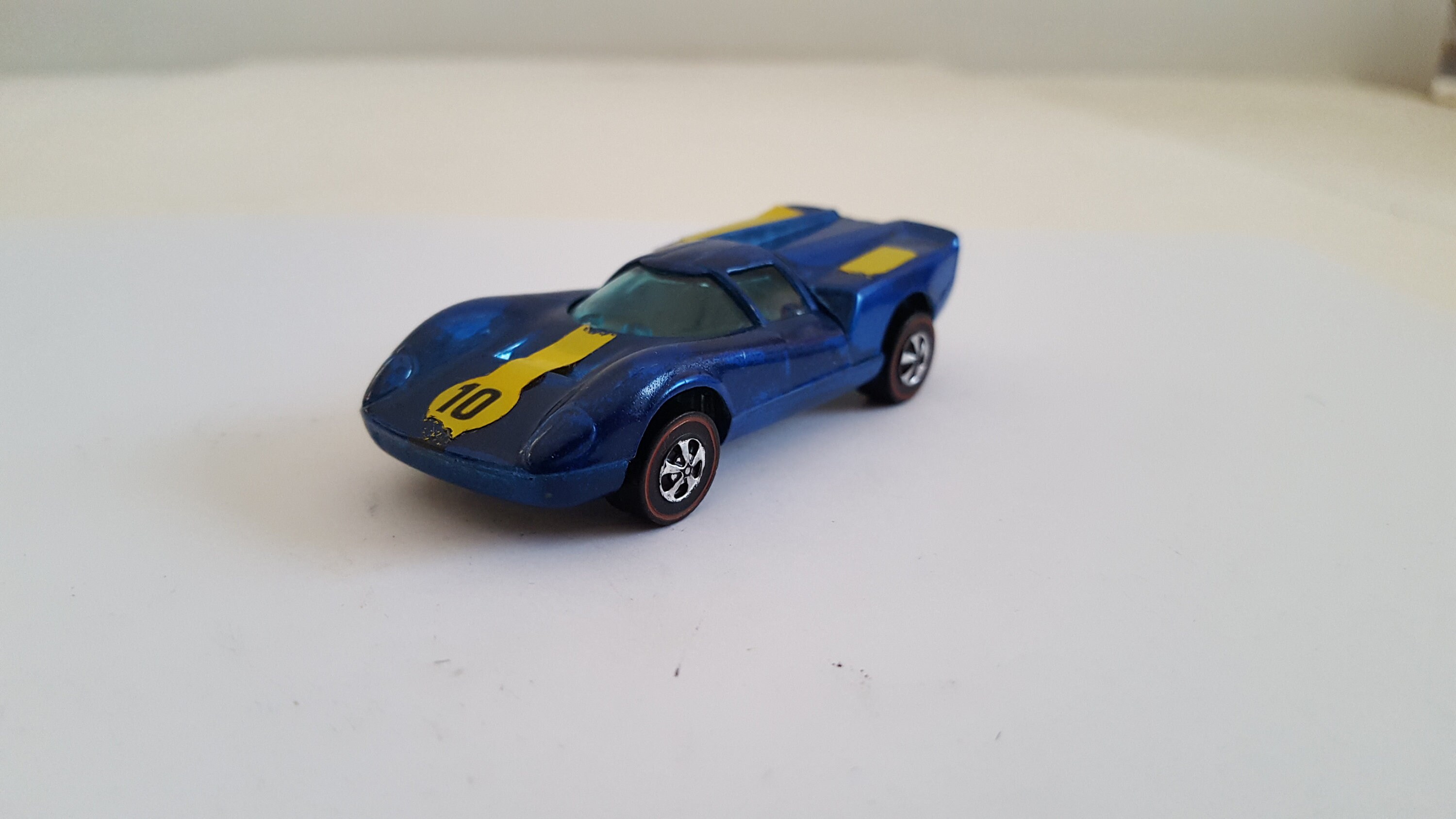 Vintage Hot Wheels Redline Lola GT70: Spectraflame Blue, Hong Kong
