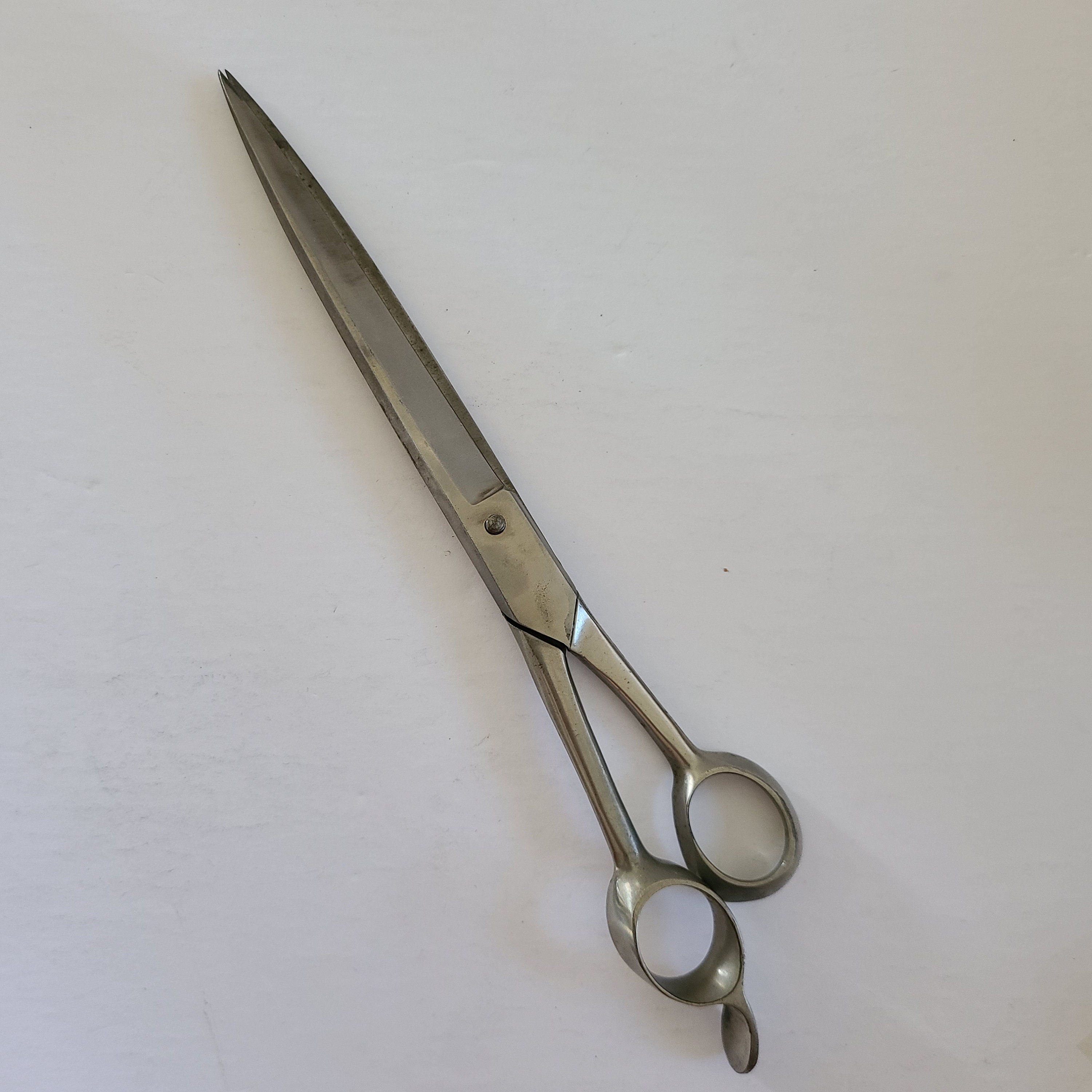 Antique Vintage Scissors Shears Forged Metal 9” Unmarked Riveted - No  Screws