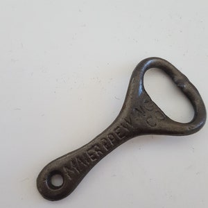 Vintage Crown Cork style bottle opener 1930&#39;s or 40&#39;s cast iron Maier Brewing Co. Select Beer, scarce opener
