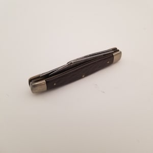 Vintage circa 1960-1970's beauty, Camillus No.76 Stockman 3 blade pocket knife drop point, spey and penknife