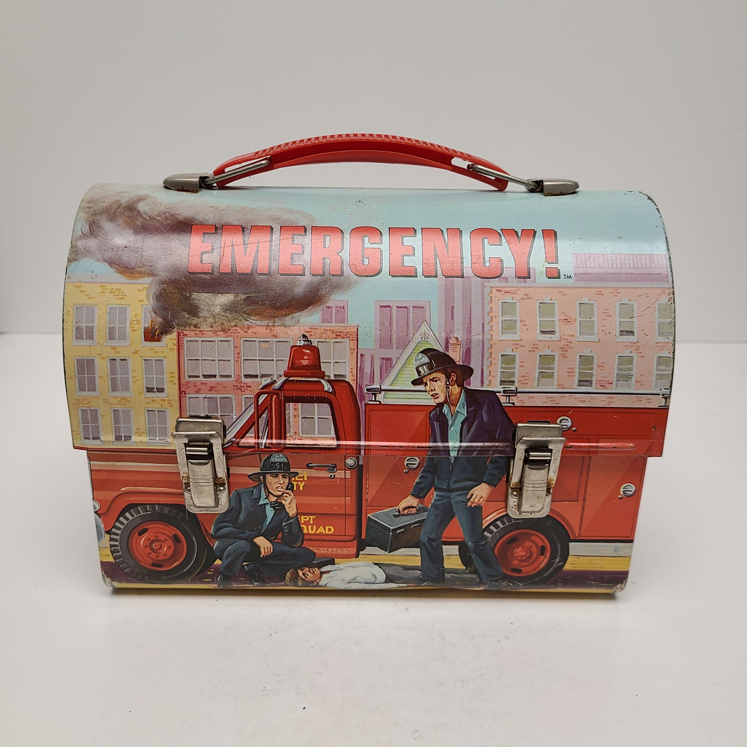 Vintage 1973 Emergency! TV Series Dome Top Lunchbox: Squad 51