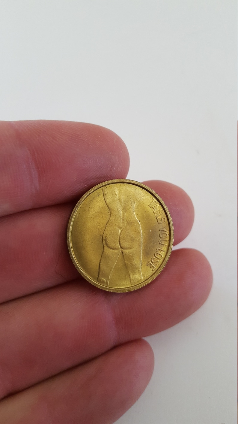 Vintage Heads I Win Tails You Lose Bar Game Coin Topless on Etsy