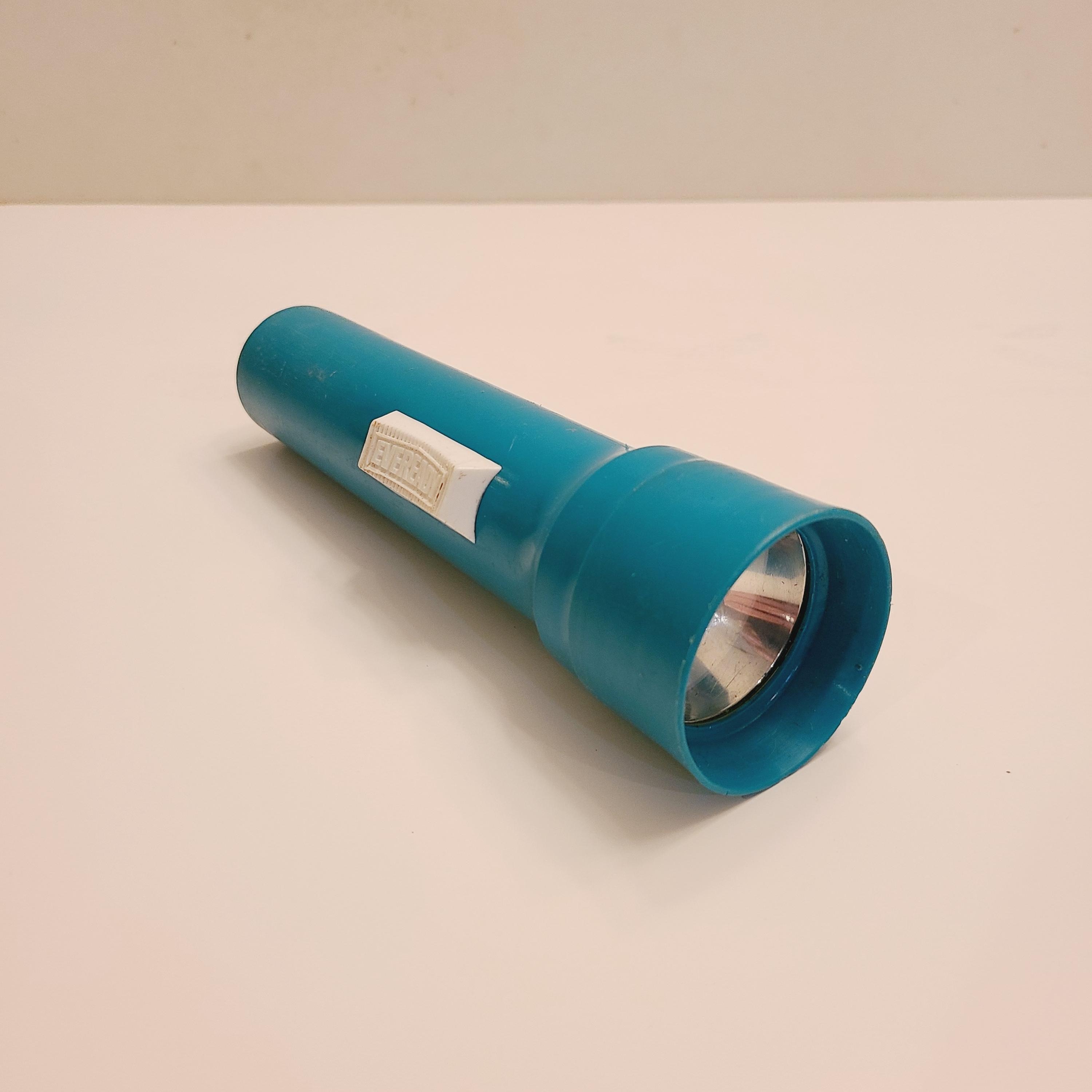 Vintage Circa 1990's Plastic Eveready Working Flashlight, Takes 2