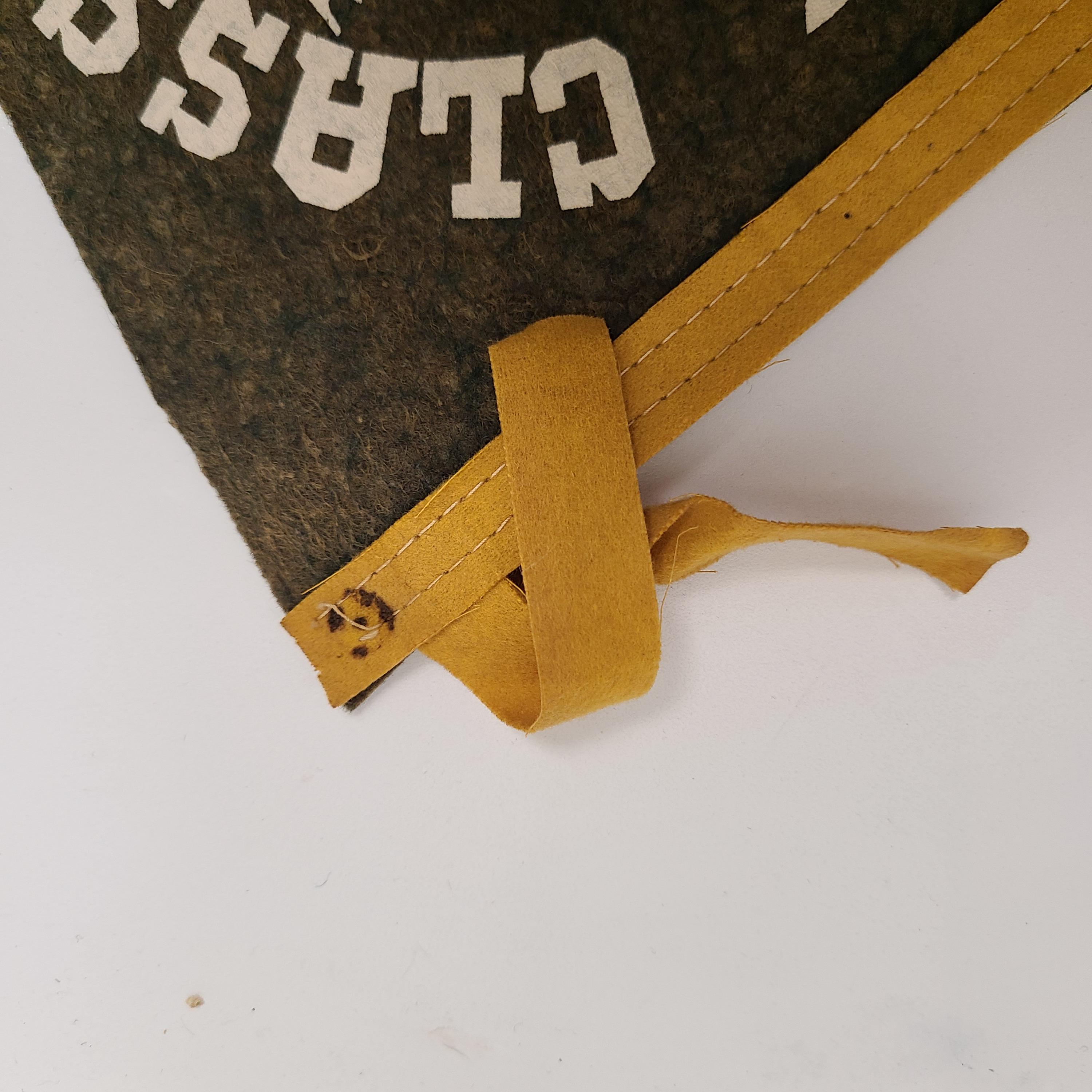 Vintage 1950s Novelty Souvenir Wool Felt Pennant: Alcatraz Class