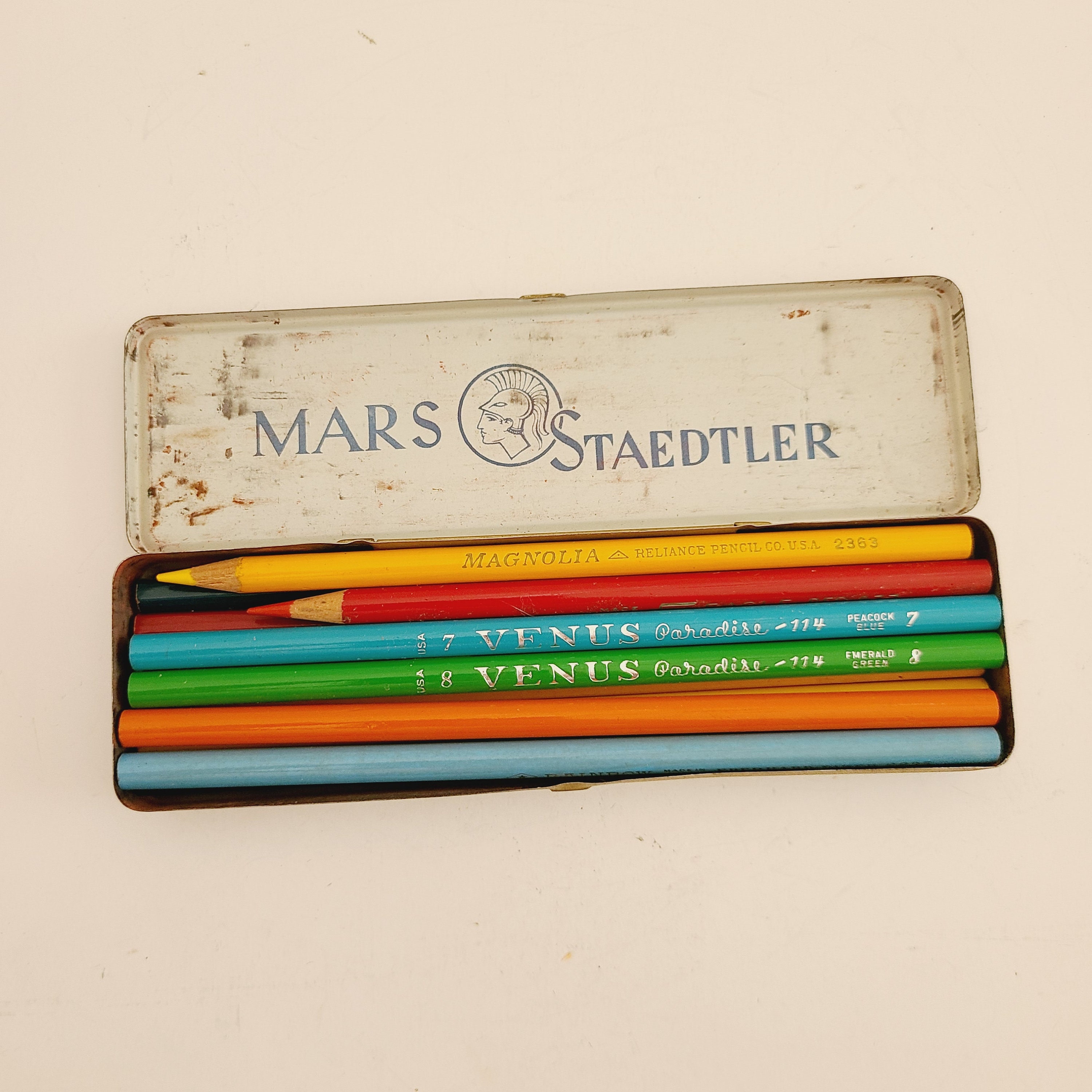 Ancienne Boîte Crayons Fusée Espace W-Germany – étui Vaisseau Tables Multiplication, Vintage