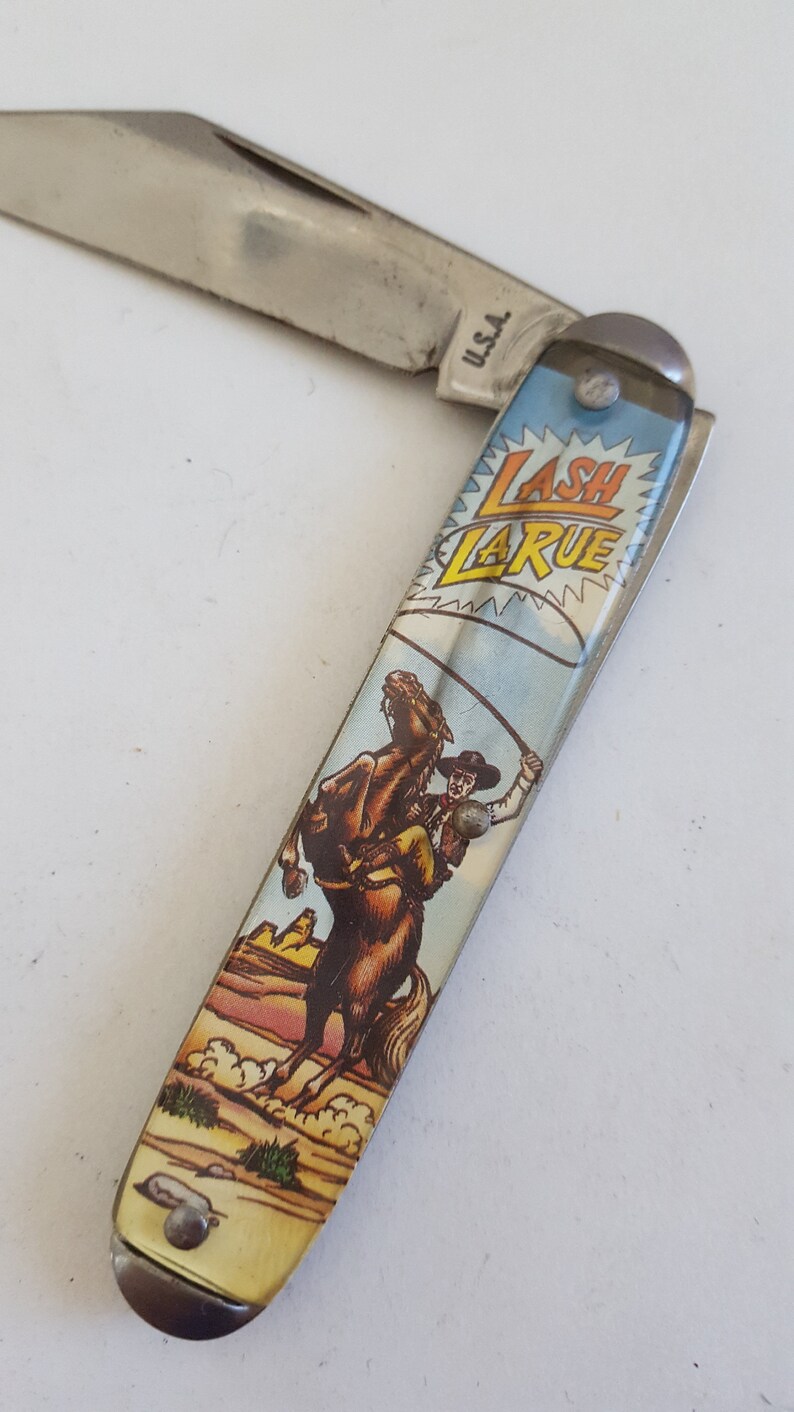 Vintage Late 1980's Lash Larue Novelty Knife Co. Folding Etsy