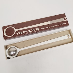 Vintage 1970s Tap Icer Barware: Weighted Ice Breaker with Original Box