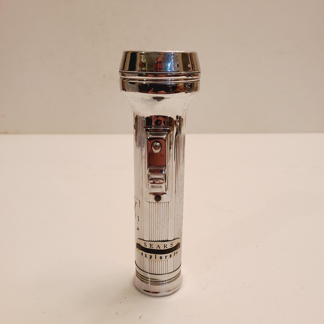 Vintage 1960s Sears Explorer Flashlight: USA Made Pyramid Switch - Etsy