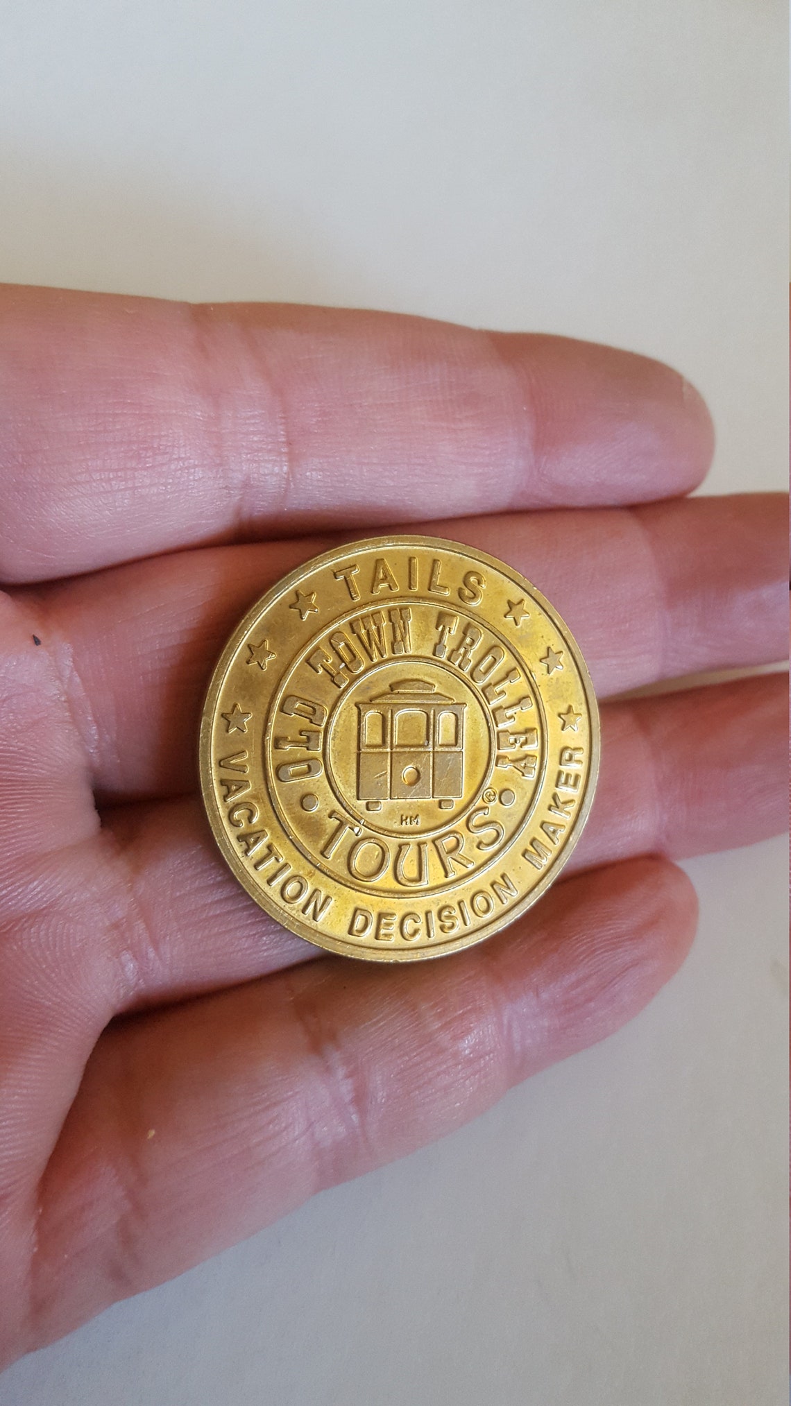 Vintage 1970's Heads or Tails Coin vacation Decision Etsy