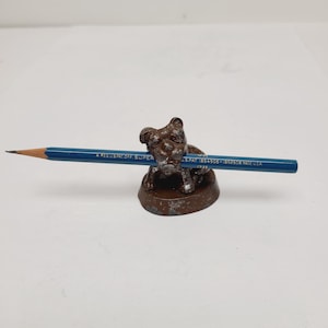 Vintage Bulldog Pencil Sharpener and holder: Japan Patent 1950s