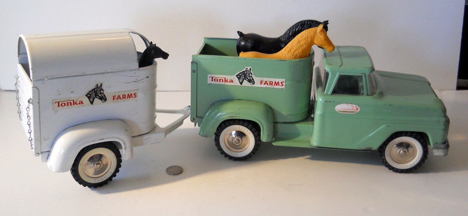 Complete Tonka Farms truck and horse trailer 1960's sweet Etsy