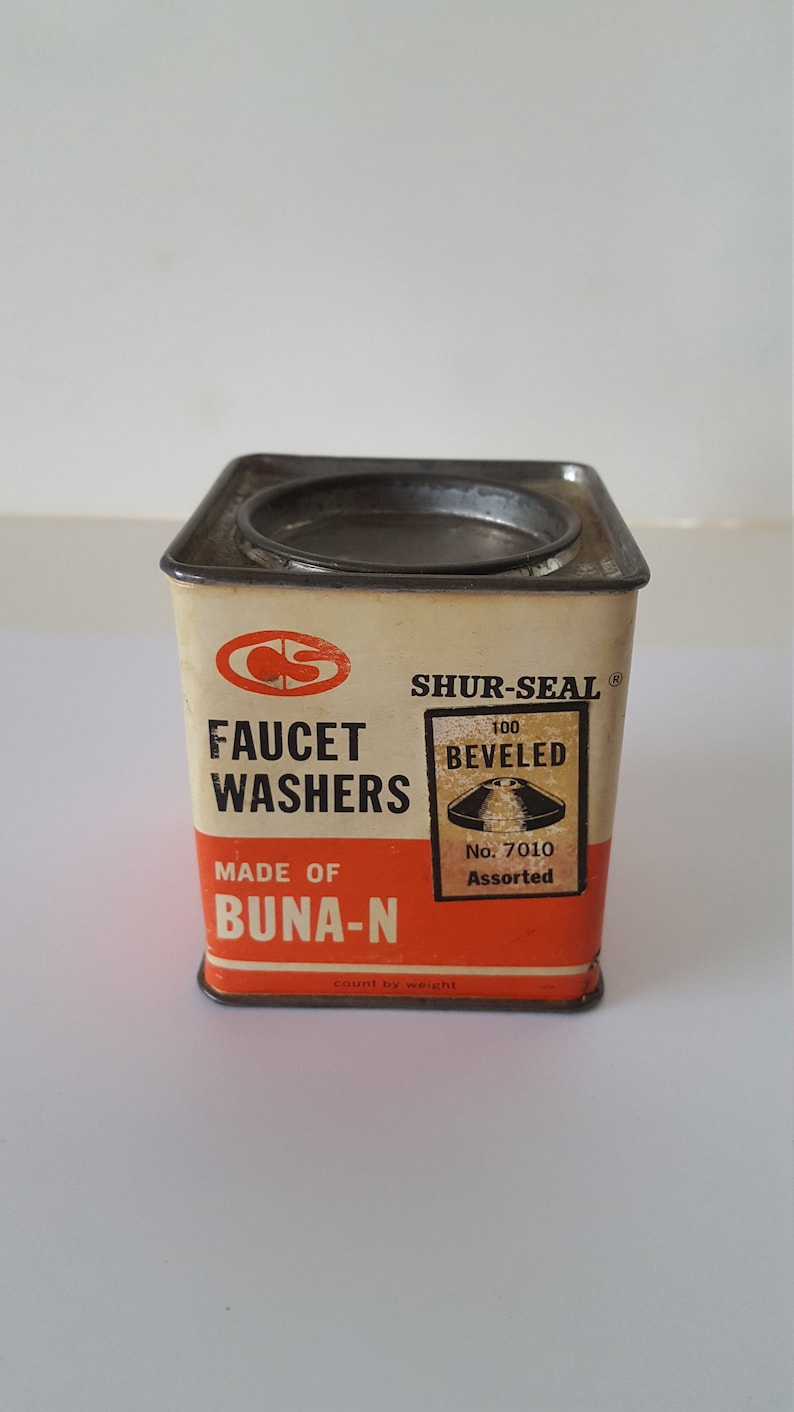 Vintage 1950 S Can Of Shur Seal Faucet Washers Made Of Etsy