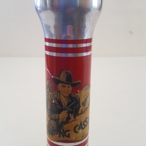 Vintage 1957 Topper Toys Hopalong Cassidy D cell flashlight,  nice condition working but batteries not included