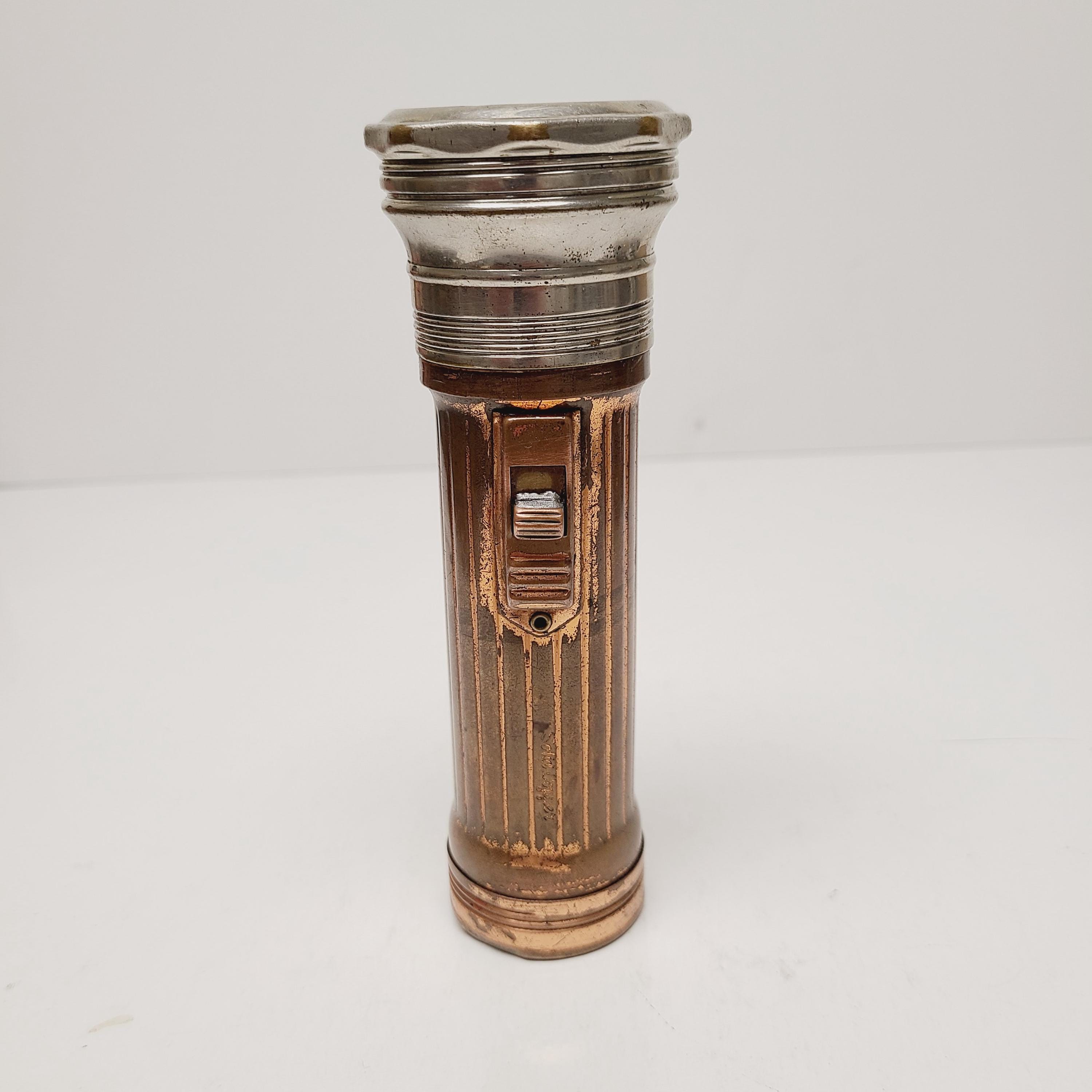 Vintage Solid Copper Frankenstein Flashlight - Eveready End Cap - Etsy