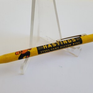 Vintage 1940&#39;s Hastings Steel Vent Piston Ring Advertising Mechanical Pencil