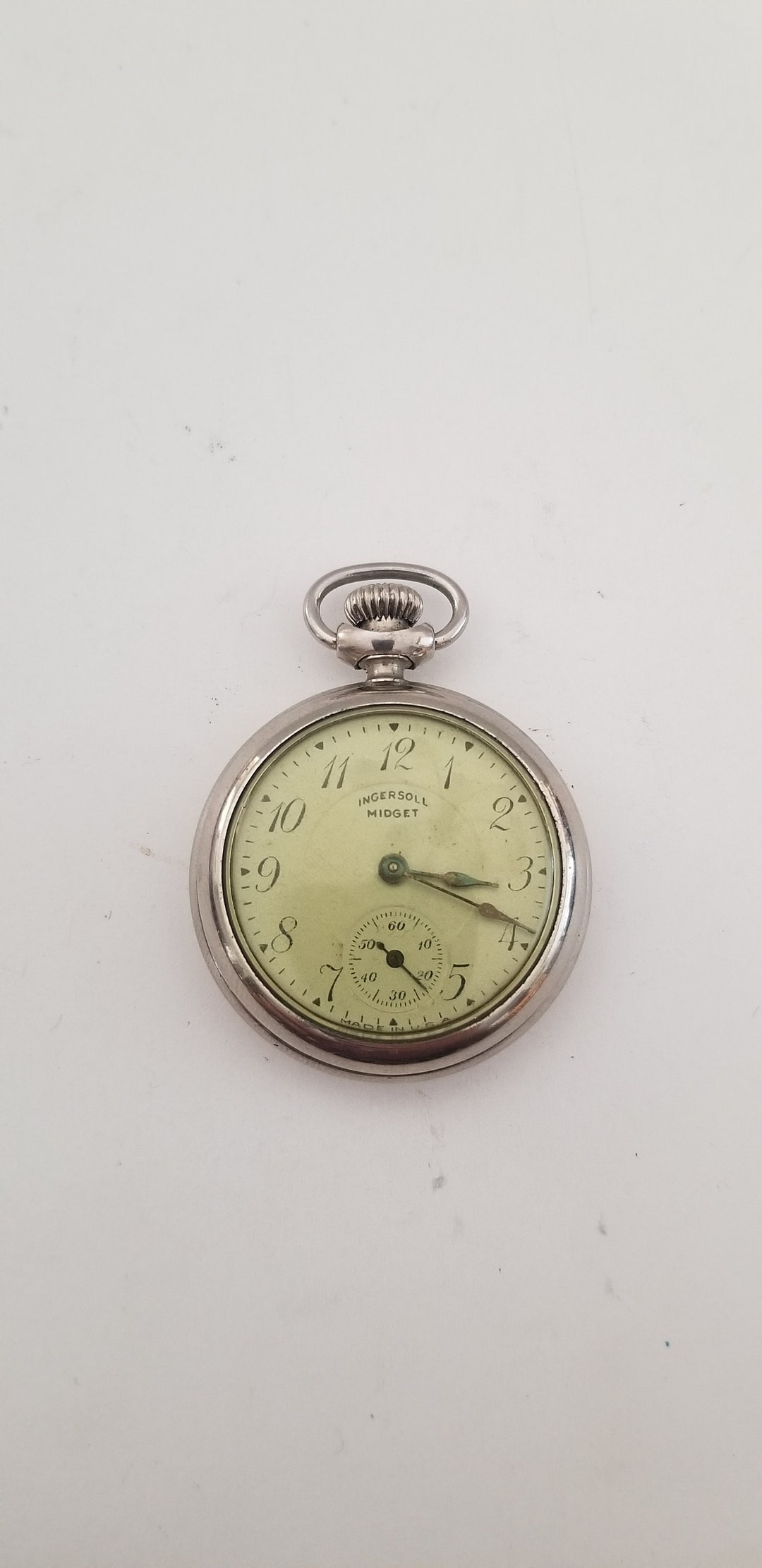 Vintage Circa 19351940 Ingersoll Midget Pocket Watch in Good Etsy