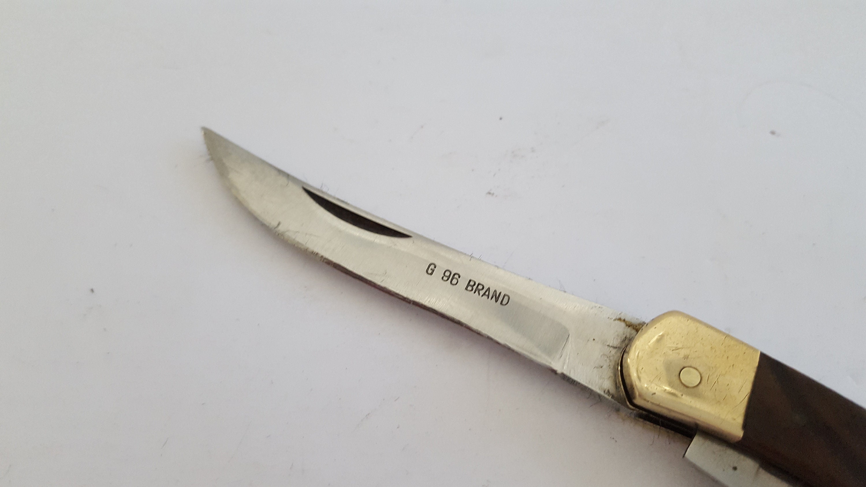 Vintage G96 Folding Pocket Knife: 2-blade, Cocobolo Wood, Made in 