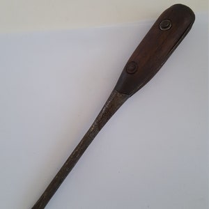Antique &quot;Perfect Handle&quot; style flathead screwdriver, unmarked but obvious quality, heavy forged steel 11&quot;