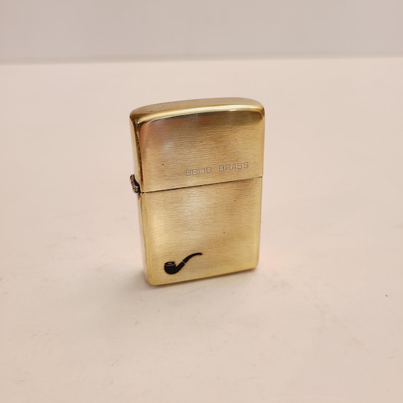 1986 2点　zippo Zippo Lighter 1986 Brass Slim Monogram 'TDR' Bradford PA USA