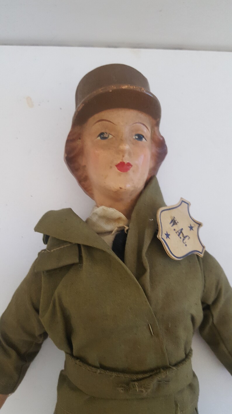 Vintage WWII Era 1944 Women's Army Corps W.A.C. Doll Etsy