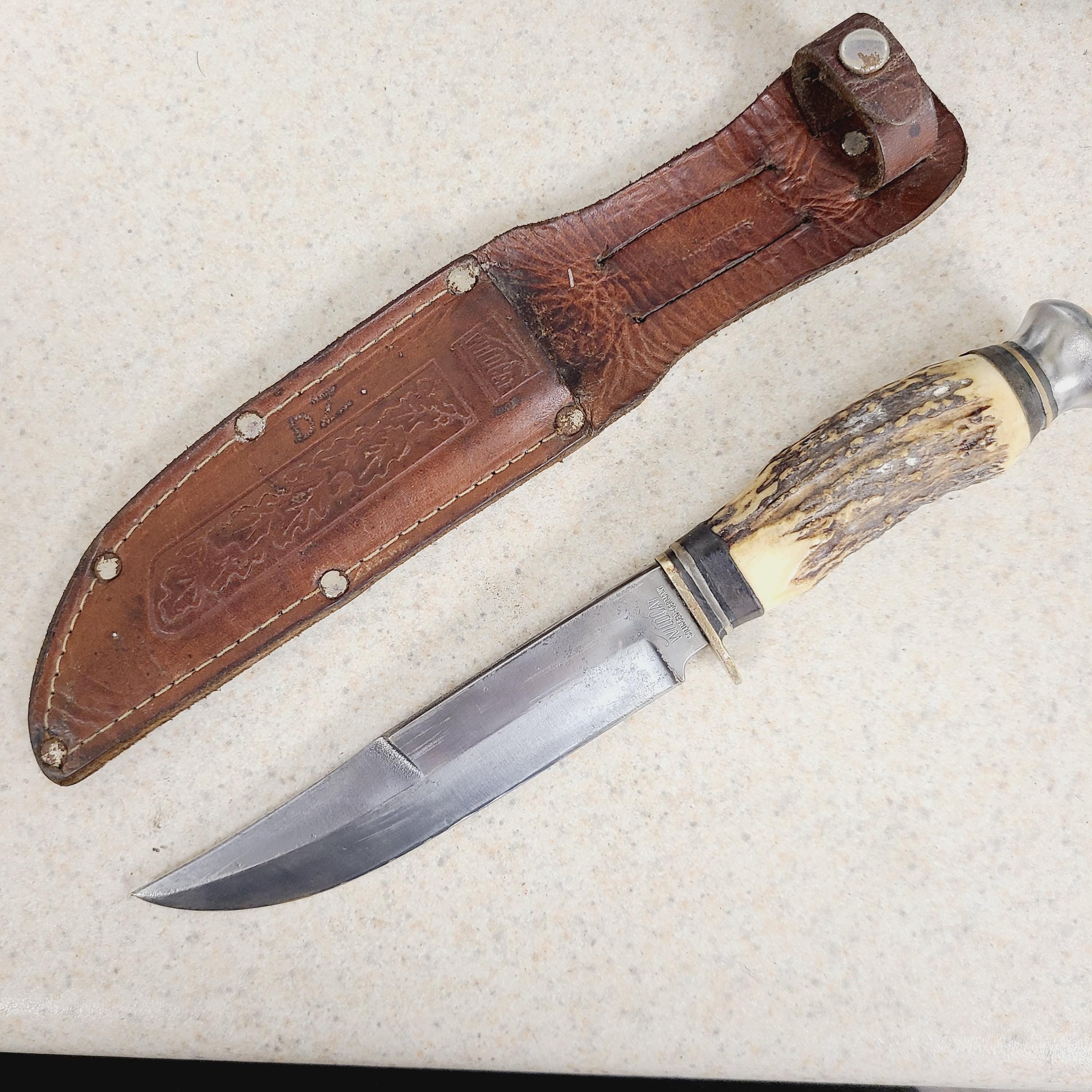 Vintage 1950s Wildcat Knife: Fixed Blade Hunter Made in Solingen