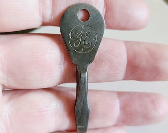 Vintage 1950s Proto Tools Screwdriver Key Ring - General Electric