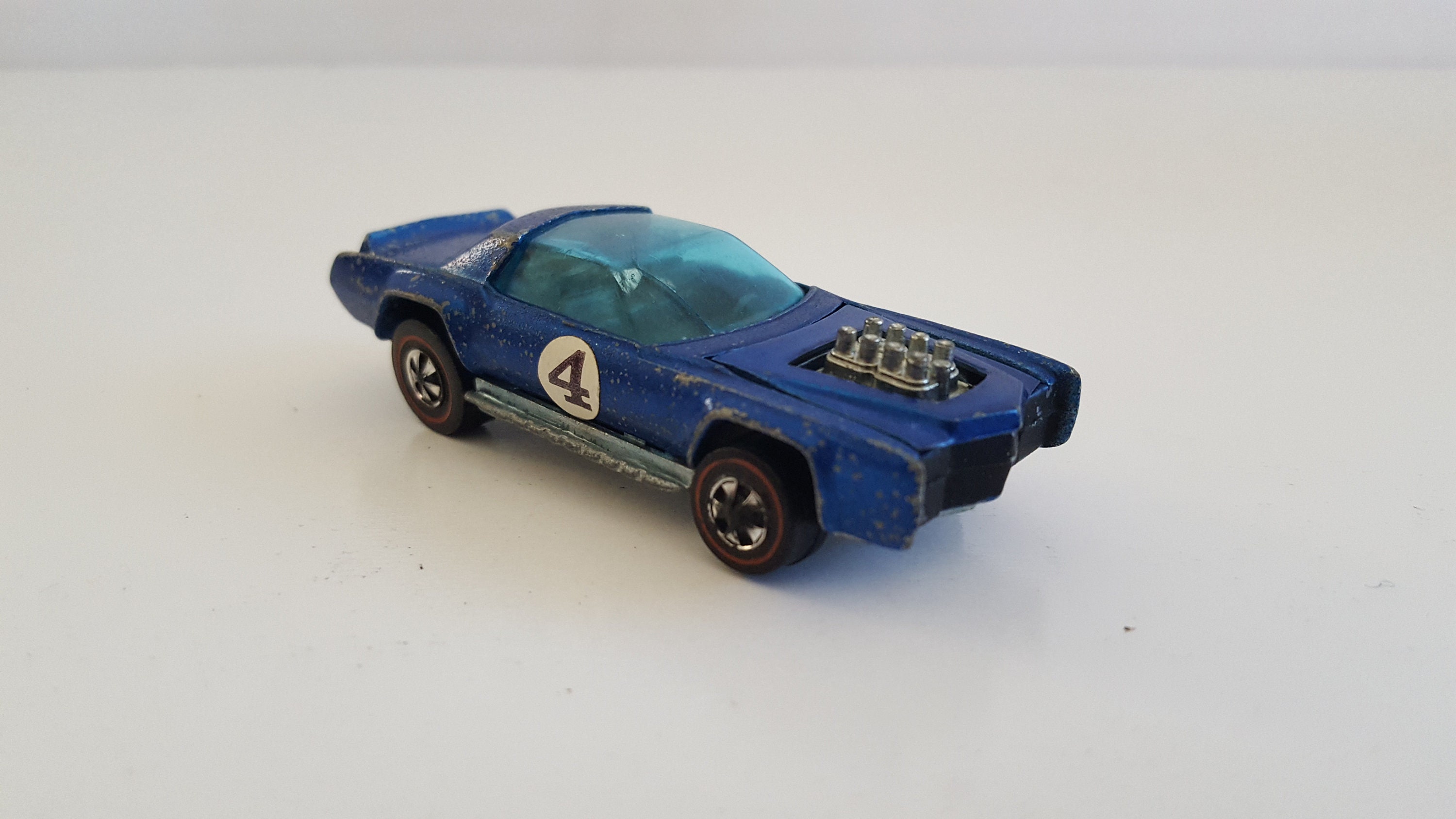 Vintage Rare Redlines Hot Wheels sugar Caddy Chippy Blue Paint and