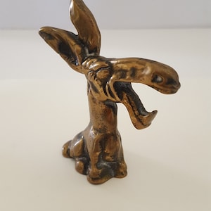 Vintage 1950s Cast Brass Donkey Bottle Opener