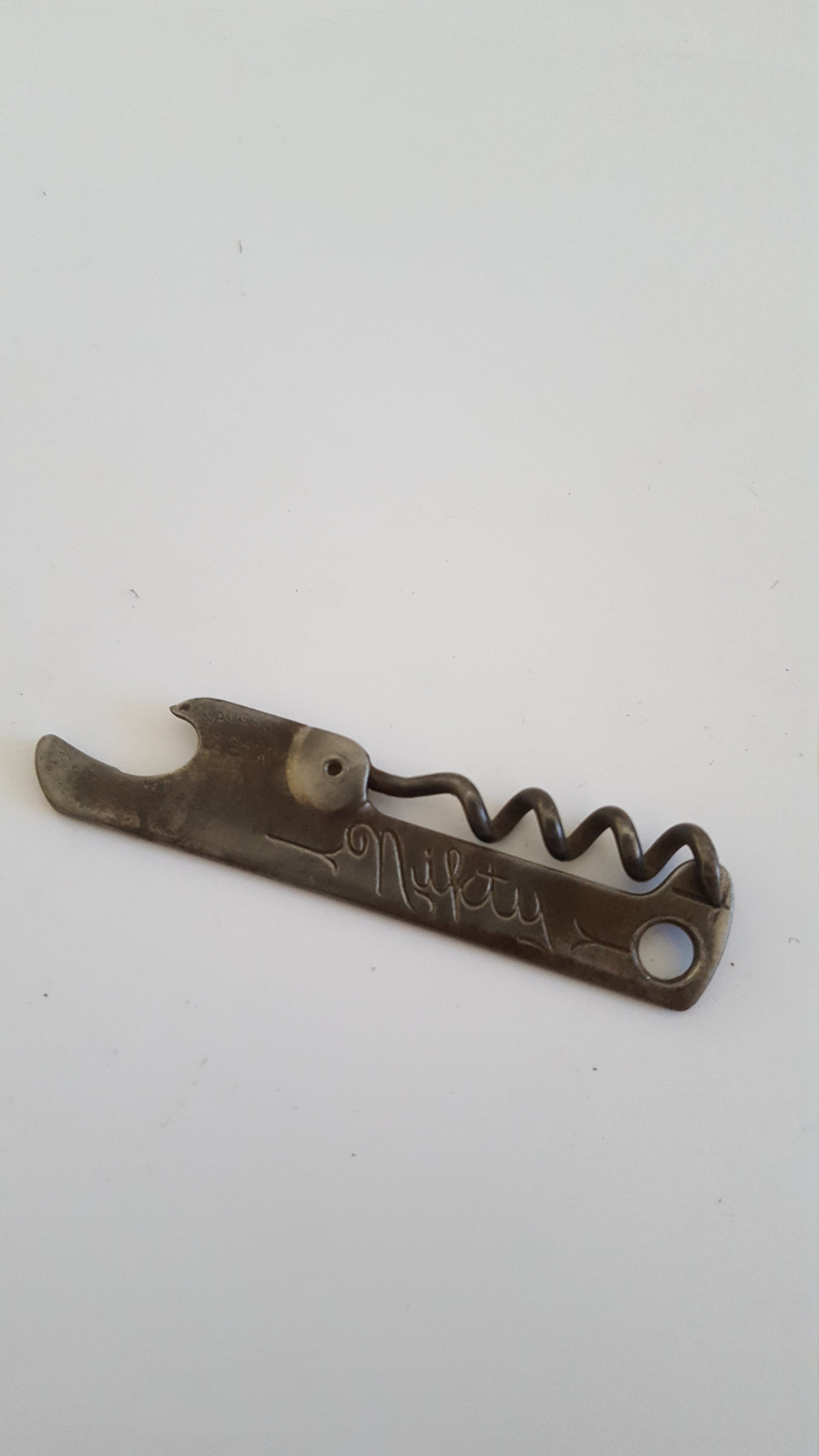 Vintage Bottle Can Opener, Corkscrew VAUGHANS Tempered Tool Steel Made in  USA