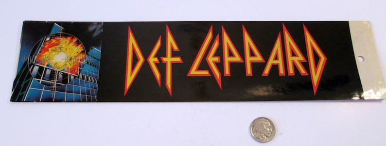 Pyromania original not reproduction Vintage Hair Band Bumper Sticker,1984 Def Leppard 1980/'s Rock N Rock Band