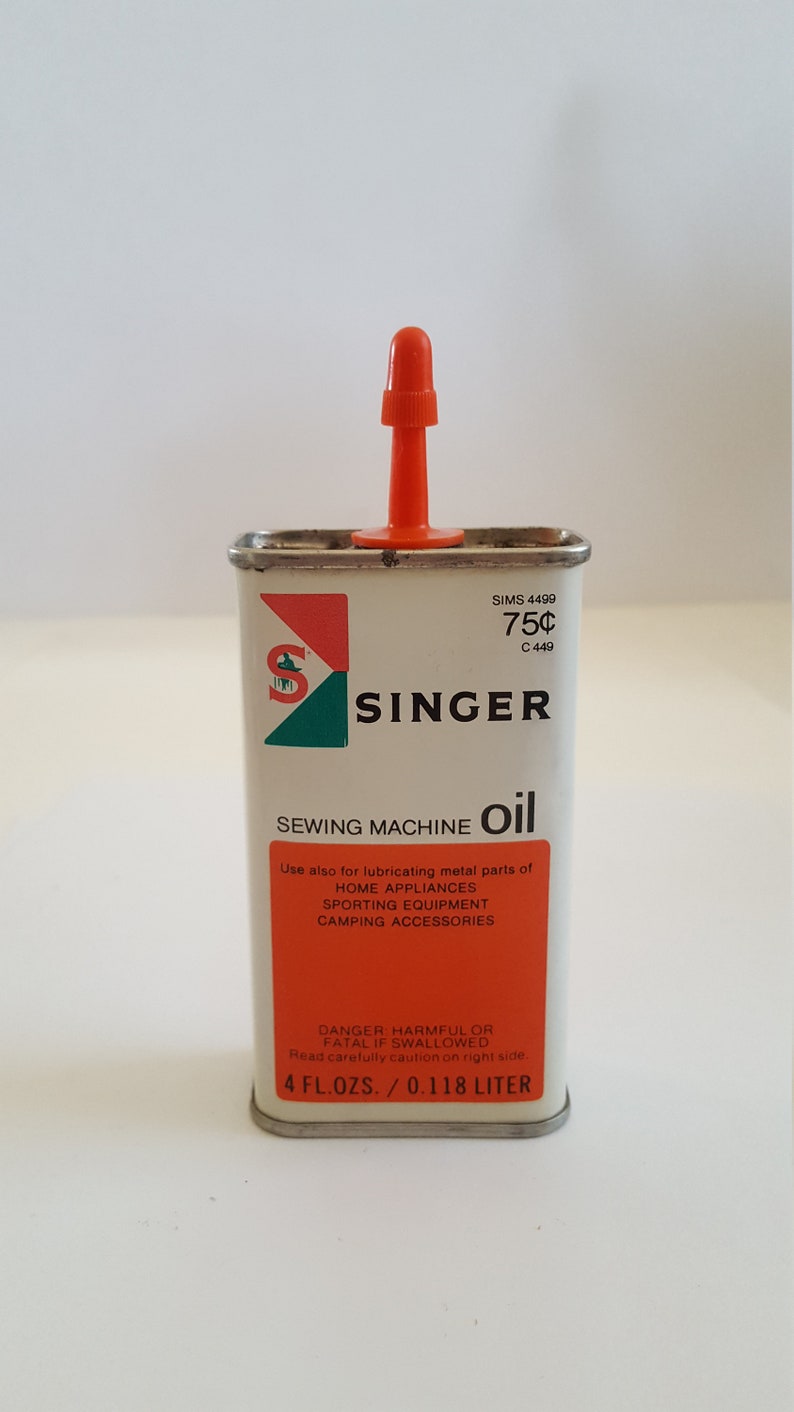 Vintage 1970's Singer Sewing Machine Oil Can 4 Oz Size Etsy