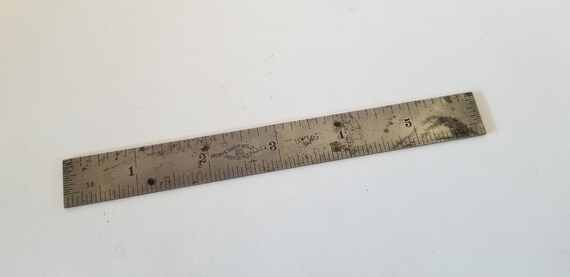 Vintage Circa 1950 s Brown Sharpe Small 6 Steel Machinist Rule