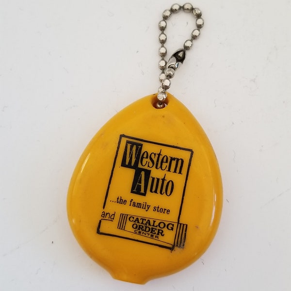 Vintage vinyl advertising Coin Purse, Western Auto Stores and Catalog Center used good condition 1960's