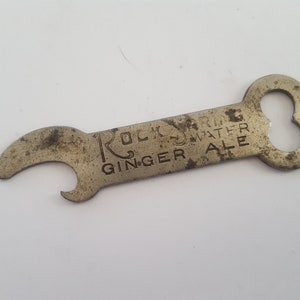 Vintage Rock Spring Ginger Ale Bottle Opener: Early 20th Century Advertising