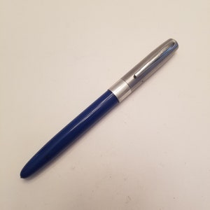 Vintage 1960s Wearever Fountain Pen: Royal Blue & Aluminum