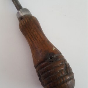 Vintage Flathead/slot Screwdriver, Wooden Handle Lathe Turned Hardwood ...