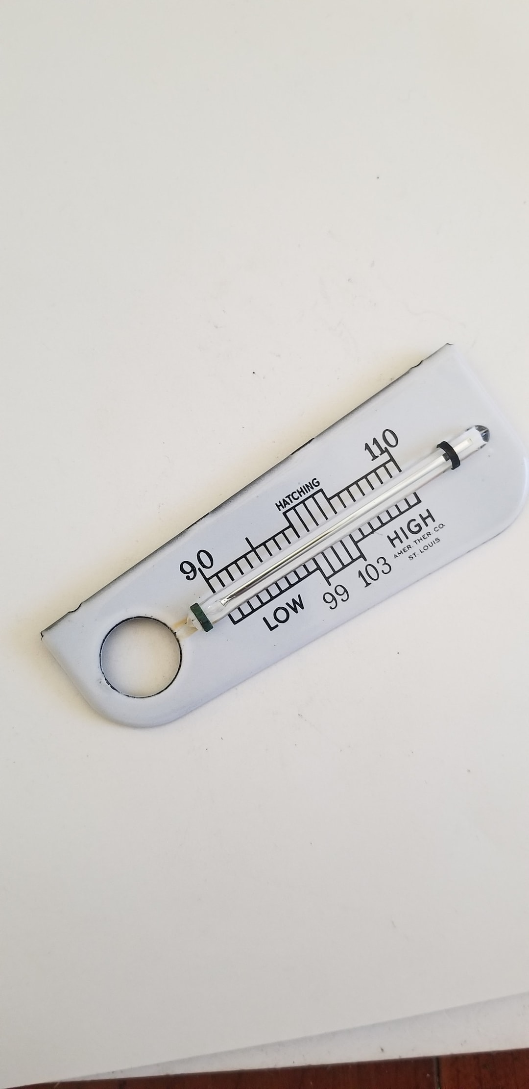 Vintage Circa 1930's American Thermometer Co. Egg Incubator Thermometer